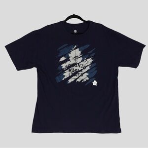 Toronto Maple Leafs NHL T Shirt Mens XL Dark Blue Cotton Screened Graphic Tee